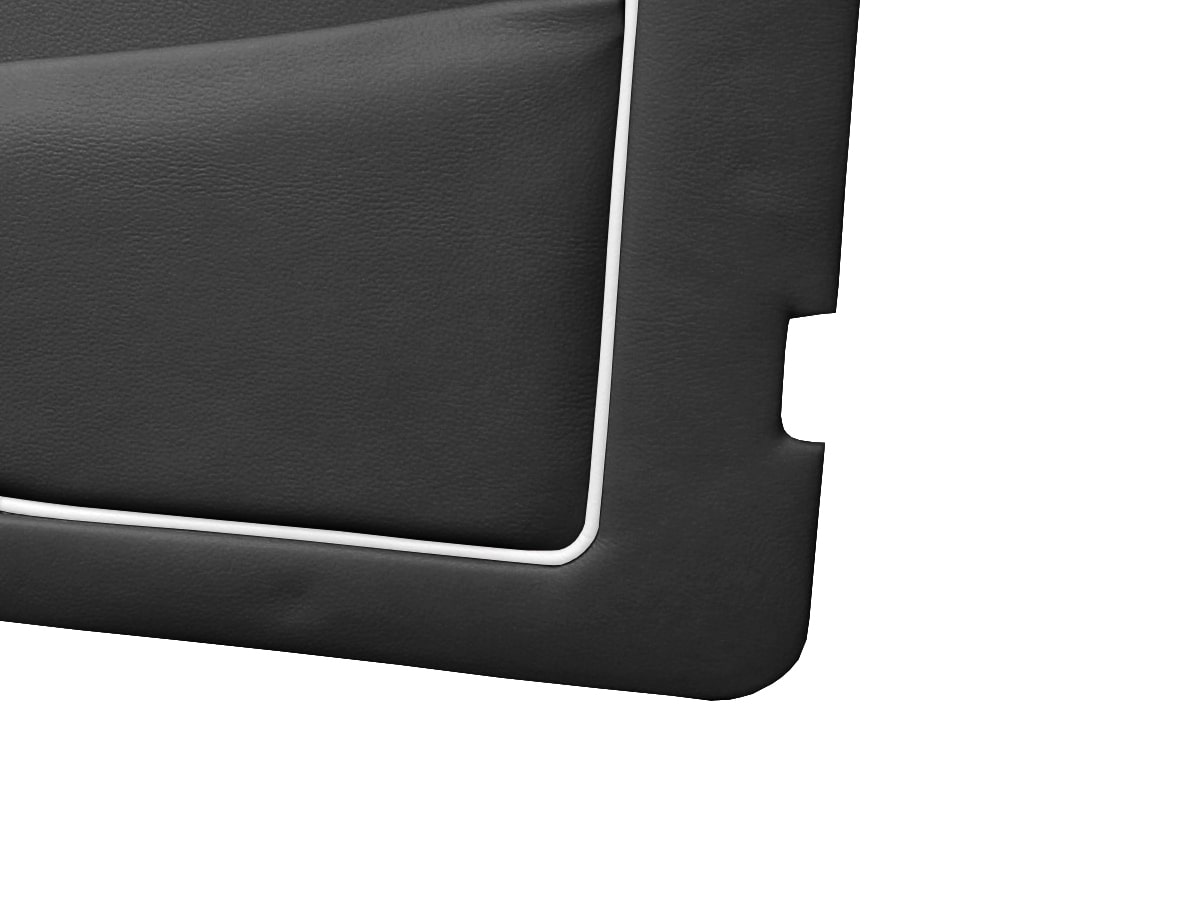 Black with White Piping