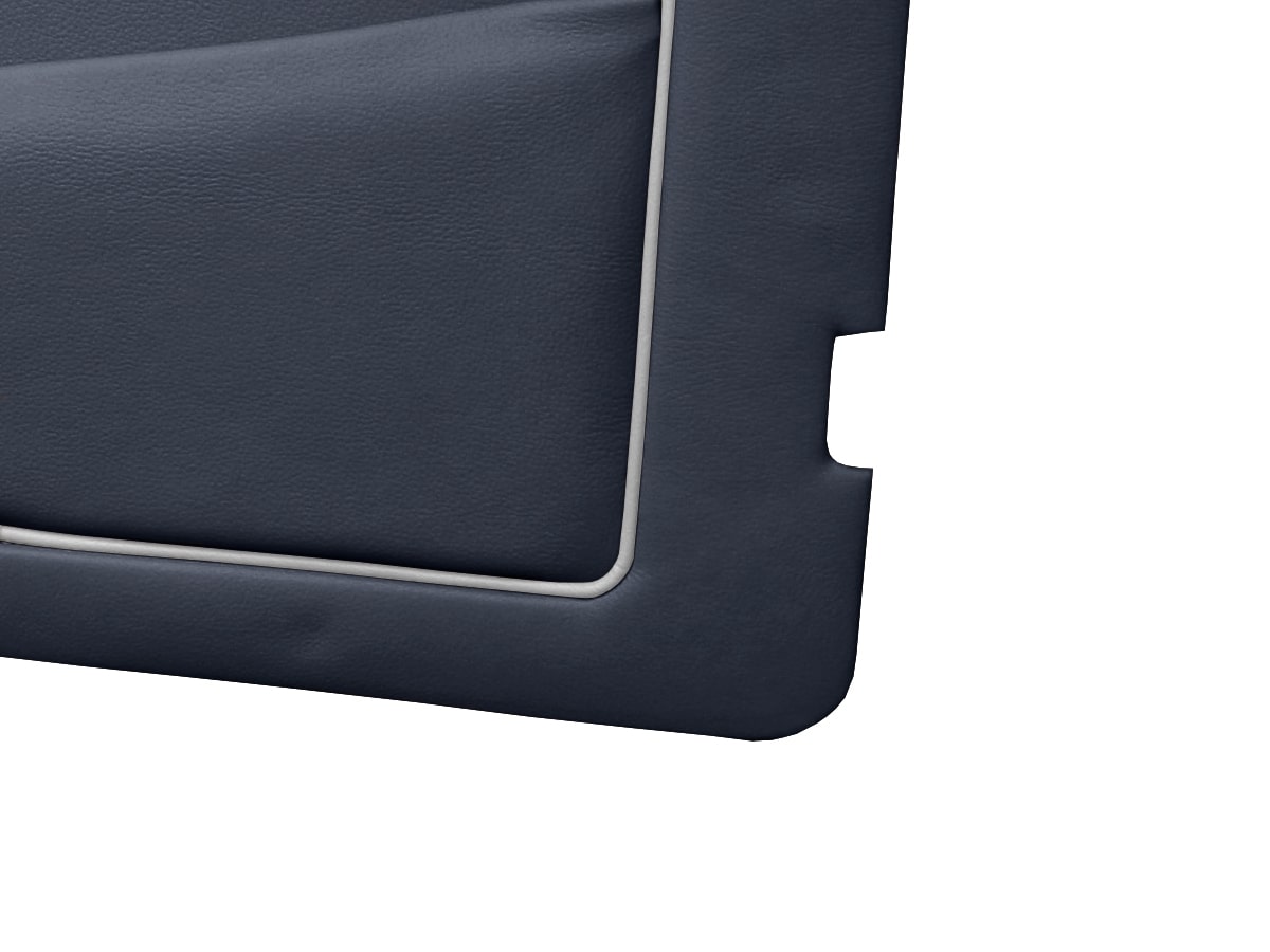 Blue with Grey Piping