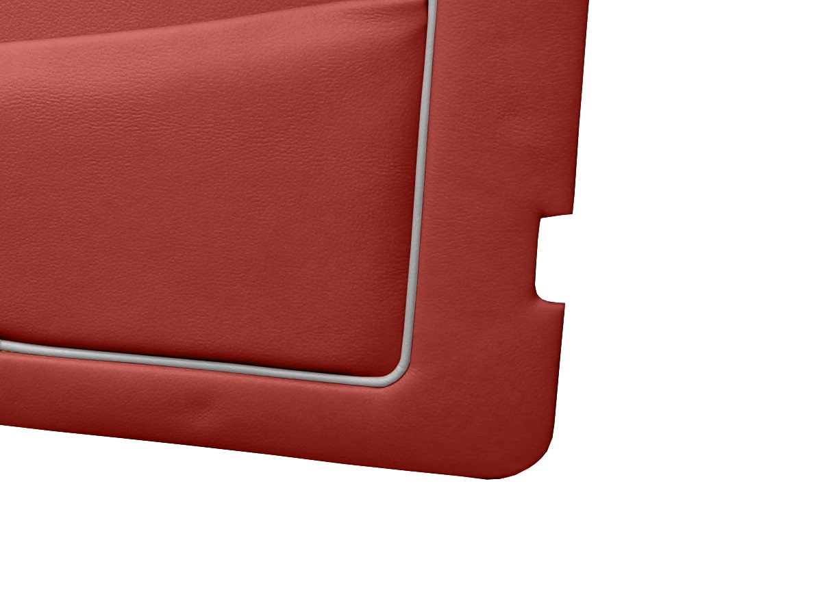 Red with Grey Piping