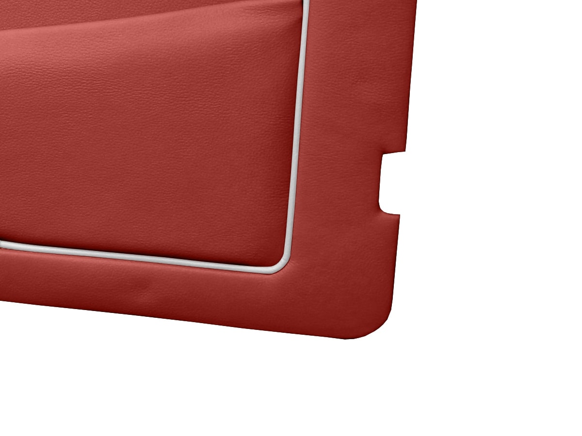 Red with White Piping