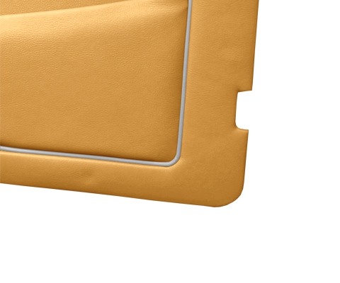 Biscuit with Grey Piping