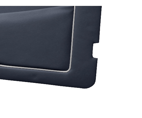 Blue with Grey Piping