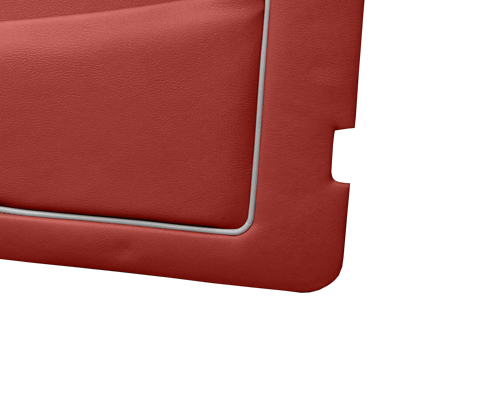 Red with Grey Piping