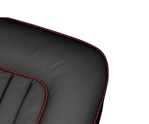 Black with Red Piping