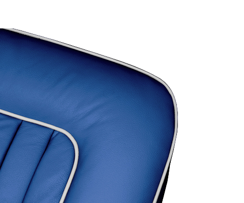 Light Blue with White Piping