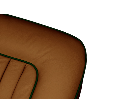 Hazelnut with Green Piping