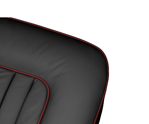 Black with Red Piping