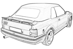 Ford Escort Car Hoods, Soft Tops, Convertible Tops, Roofs - Prestige Autotrim Products Ltd