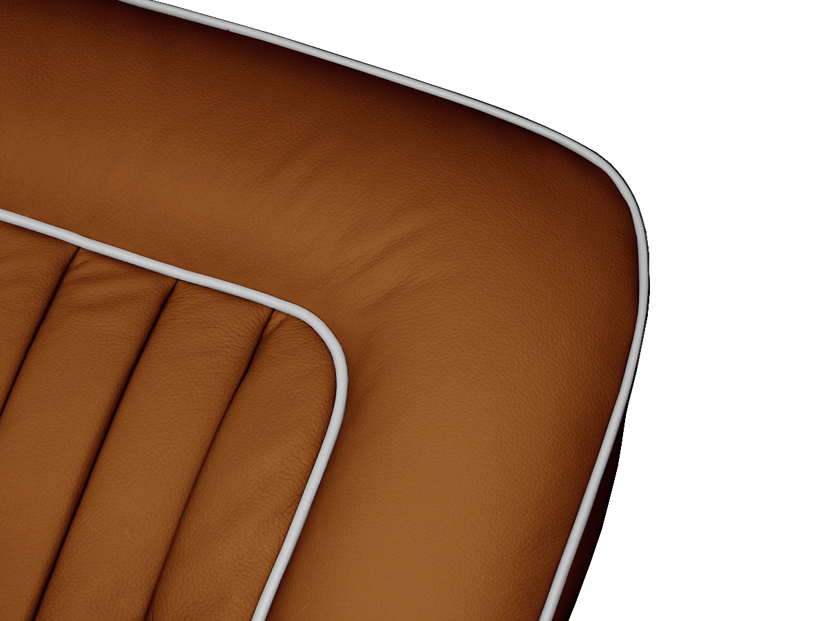 Autumn Leaf Tan with White Piping