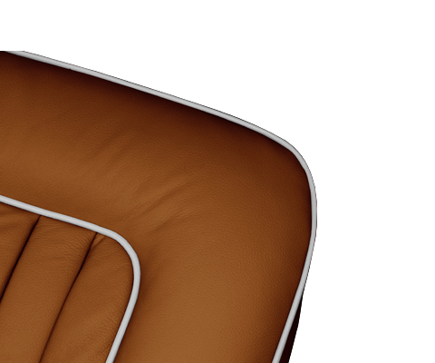 Autumn Leaf Tan with White Piping