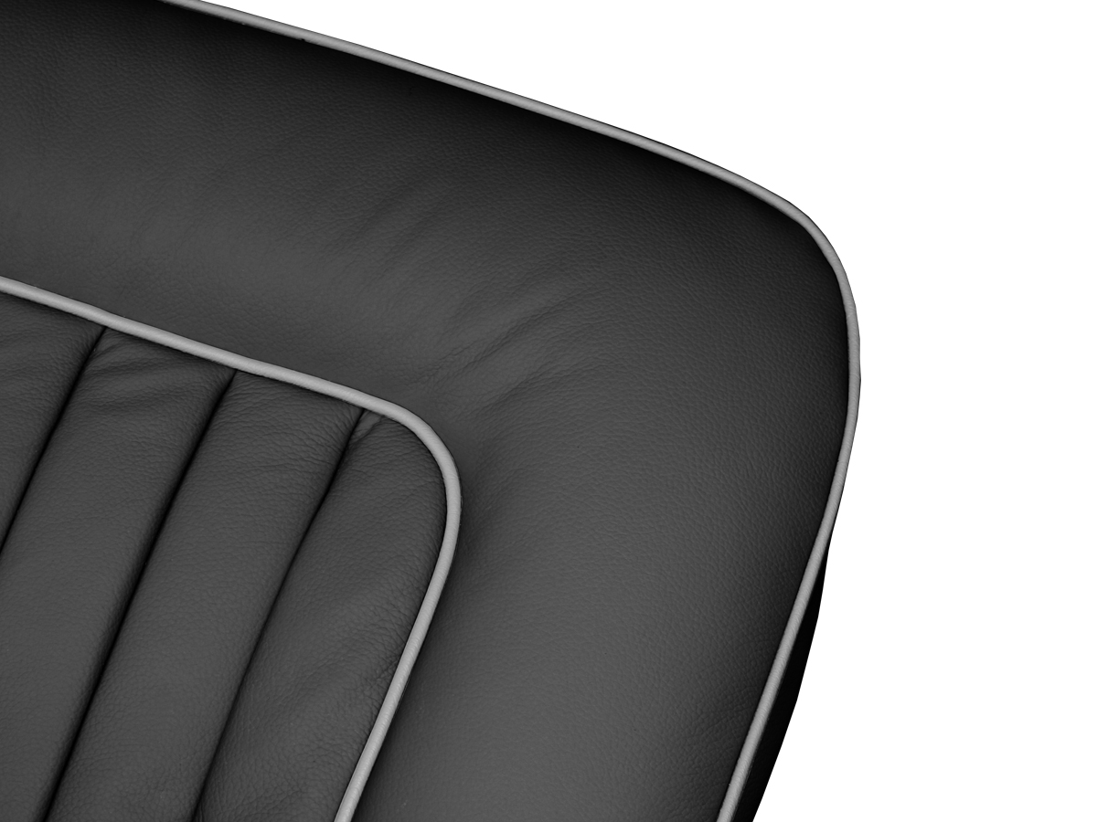 Black with Grey Piping