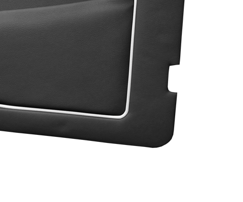 Black with White Piping