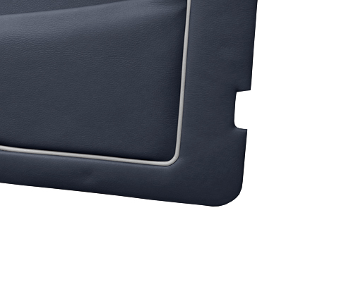 Blue with Grey Piping